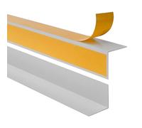 Quest Cornière de Protection pour Angle Intérieur - PVC Autocollante - 50x50mm, 200cm, Gris