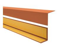 Quest Cornière PVC 15 x 15 mm Rigide - Rouge brique, 150 cm | Profilé d'angle rigide autoadhésive, protège coins et rebords des chocs, pose facile, couloirs, escaliers & murs