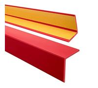 Quest Cornière PVC 27x27mm - Profilé d’angle de protection autoadhésif, souple, Baguette pour rebords et coins - Rouge, 150cm