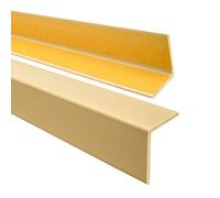 Quest Cornière PVC 35x35mm - Profilé d’Angle de Protection autoadhésif, Souple, Baguette pour rebords et Coins, Crème, 200cm