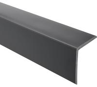Quest Cornière PVC 40x40mm - Profilé d’Angle de Protection autoadhésif, Souple, Baguette pour rebords et Coins - Gris foncé, 200cm