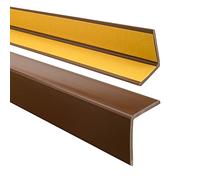 Quest Cornière PVC 40x40mm - Profilé d’Angle de Protection autoadhésif, Souple, Baguette pour rebords et Coins - Marron, 200cm