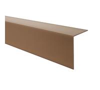 QUEST Cornière PVC Rigide Autoadhésive - Baguette d’Angle de Protection en PVC Dur pour Mur et Rebord - Profilé de Coin - 40x40mm, 200cm, marron