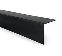 QUEST Cornière PVC Rigide Autoadhésive - Baguette d’Angle de Protection en PVC Dur pour Mur et Rebord - Profilé de Coin - 30x30mm, 200cm, noir