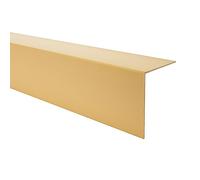 QUEST Cornière PVC Rigide Autoadhésive - Baguette d’Angle de Protection en PVC Dur pour Mur et Rebord - Profilé de Coin - 35x35mm, 200cm, doré