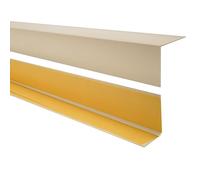 QUEST Cornière PVC Rigide Autoadhésive - Baguette d’Angle de Protection en PVC Dur pour Mur et Rebord - Profilé de Coin - 50x20mm, 200cm, beige