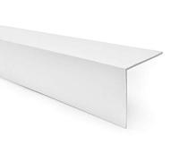 QUEST Cornière PVC Rigide Autoadhésive - Baguette d’Angle de Protection en PVC Dur pour Mur et Rebord - Profilé de Coin, 15x15mm, 100cm, blanc