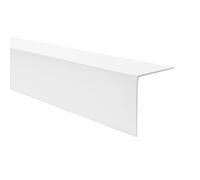QUEST Cornière PVC Rigide Autoadhésive - Baguette d’Angle de Protection en PVC Dur pour Mur et Rebord - Profilé de Coin, 20x20mm, 100cm, blanc