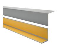 QUEST Cornière PVC Rigide Autoadhésive - Baguette d’Angle de Protection en PVC Dur pour Mur et Rebord - Profilé de Coin - 50x20mm, 200cm, gris foncé