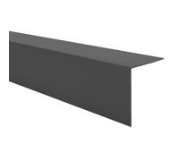 QUEST Cornière PVC Rigide Autoadhésive - Baguette d’Angle de Protection en PVC Dur pour Mur et Rebord - Profilé de Coin, 30x30mm, 100cm, gris foncé