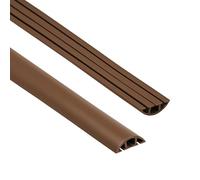 Quest goulotte de câble, Passe-câbles de Sol en PVC - Largeur 60 mm - Longueur 200 cm - Conduit de câbles pour Sol, Protection antichute, Protection des câbles - 3 canaux, Marron