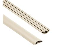 Quest goulotte de câble, Passe-câbles de Sol en PVC - Largeur 60 mm - Longueur 200 cm - Conduit de câbles pour Sol, Protection antichute, Protection des câbles - 3 canaux, Beige
