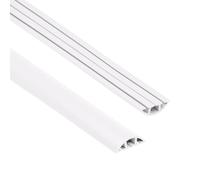 Quest Goulotte de Câbles PVC 3 Canaux 40 mm Autoadhésif - Blanc, 200 m