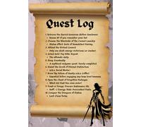 Quest Log: Daily RPG Undated Planner for Gamers & Tabletop Fans (Female Character Design)