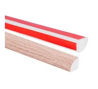 Quest Moulure décorative, autocollante, 10 x 10 mm, en PVC, pour mur, sol, plafond, flexible, résistante aux UV, imperméable, facile d'entretien, rouleau de 3 m, chêne