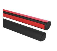 Quest Moulure décorative, autocollante, 15 x 15 mm, en PVC, pour mur, sol, plafond, flexible, résistante aux UV, imperméable, facile d'entretien, rouleau de 3 m, noire