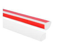 Quest Moulure décorative, autocollante, 15 x 15 mm, en PVC, pour mur, sol, plafond, flexible, résistante aux UV, imperméable, facile d'entretien, rouleau de 3 m, blanche