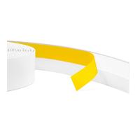 Quest Moulure Plate Adhesive, Moulure de Recouvrement Autocollante - Largeur 60mm - Profilé en PVC - Baguette de finition pour fenêtre, flexible, décorative - 25 Mètres, Blanc