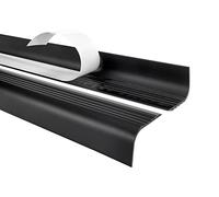 80cm profilé d'escalier nez de marche adhésif antidérapant PVC noir pour marches arrondies RGPT, 52 x 40 mm