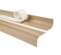 Quest Nez de marche adhésif antidérapant en PVC pour marches arrondies, 50 x 42 mm, Profilé de sécurité pour escalier RGPT - beige, 80cm
