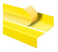 Quest Nez de Marche Autocollant 50 x 42 mm Antidérapant - Jaune, 180 cm | Protège-bord d'escalier en PVC, antidérapant, pose autocollante, sécurise couloirs, escaliers & lieux publics