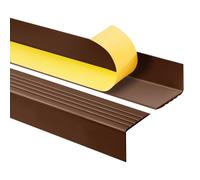 Quest Nez de Marche Autocollant 50 x 42 mm Antidérapant - Marron, 100 cm | Protège-bord d'escalier en PVC, antidérapant, pose autocollante, sécurise couloirs, escaliers & lieux publics