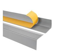 Quest Nez de marche autocollant 50 x 42 mm en PVC, profilé antidérapant pour escalier, RGP - gris, 90cm