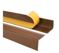 Quest Nez de marche autocollant 50 x 42 mm en PVC, profilé antidérapant pour escalier, RGP - marron, 80cm