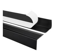 Quest Nez de marche autocollant en plastique PVC, protection pour bords d'escalier, 50 x 42 mm, noir, 165 cm