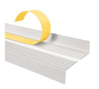 Quest Nez de Marche PVC 40 x 25 mm Antidérapant - Blanc, 110 cm | Protège-bord d'escalier autocollant, évite l'usure et les glissades, finition esthétique des marches