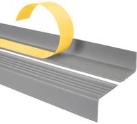 Quest Nez de Marche PVC 40 x 25 mm Antidérapant - Gris, 90 cm | Protège-bord d'escalier autocollant, évite l'usure et les glissades, finition esthétique des marches