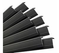 Quest Nez de Marche PVC 40 x 25 mm Antidérapant - Noir, 100 cm