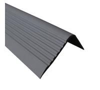 QUEST Nez de marche PVC 70x40 mm profilé d'escalier RGPD antidérapant protection d’escalier gris foncé 150 cm