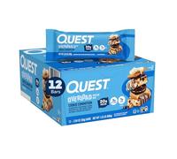 Quest Nutrition Overload Lot de 12 barres protéinées pour biscuit, 20 g de protéines, 1 g de sucre, 3 g de glucides nets, sans gluten