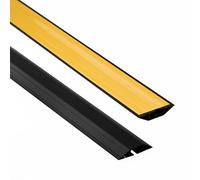 Quest Passe-câbles Autocollant, goulotte de Sol, Conduit de câbles pour Sol, Protection antichute en PVC - Largeur: 80 mm - Longueur 200 cm - Cache-câbles à 3 canaux, Noir
