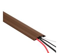 Quest Passe-câbles Autocollant - Pont de câbles Sol en PVC - Largeur: 60 mm - Longueur: 200 cm - Guide-câbles - Protection Contre Les trébuchements - 3 canaux, Marron