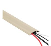 Quest Passe-câbles Autocollant - Pont de câbles Sol en PVC - Largeur: 60 mm - Longueur: 200 cm - Guide-câbles - Protection Contre Les trébuchements - 3 canaux, Beige