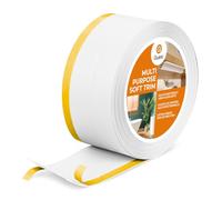 Quest Plinthe 4en1 Multifonction 120 mm Flexible - Blanc, 10 m