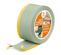 Quest Plinthe 4en1 Multifonction 120 mm Flexible - Vert clair, 10 m