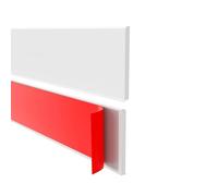 Quest Plinthe Adhésive - Plinthe de finition Murale PVC PREMIUM - rouleau de 10 m, hauteur 100 mm, épaisseur 6,5 mm - Imperméable et flexible - pour appartements, bureaux - Blanc