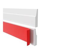 Quest Plinthe Adhésive - Plinthe de finition Murale PVC PREMIUM - rouleau de 5 m, hauteur 32 mm, épaisseur 6,5 mm - Résistant aux UV, imperméable, flexible et finition profilée - Blanc