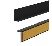 Quest Plinthe autocollante 50 x 20 mm - Plinthe de sol en PVC rigide - Design minimaliste, résistante à l'humidité et aux UV, montage facile sans perçage - 200 cm, noire