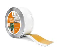 Quest Plinthe souple autocollante en PVC avec fraisages, 70 mm x 20 mm, plinthe de finition pour cuisine, salle de bain, mur, sol, décorative, résistante aux UV, 5 m, blanche