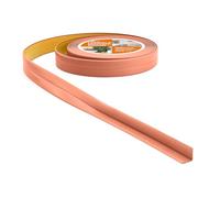 Quest Plinthe Souple Autoadhésive - 10 mm x 10 mm - Bande de finition en PVC pour cuisine, salle de bain - Bande d'étanchéité Flexible, Etanche, Décorative - 5 mètres, Marron clair