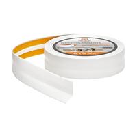 Quest Plinthe Souple Autoadhésive - 15 mm x 15 mm - Bande de finition en PVC pour cuisine, salle de bain - Bande d'étanchéité - Flexible, Etanche, Décorative (Blanc, 10m)