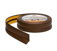 Quest Plinthe Souple Autoadhésive - 15 mm x 15 mm - Bande de finition en PVC pour cuisine, salle de bain - Bande d'étanchéité - Flexible, Etanche, Décorative (Marron foncé, 15m)