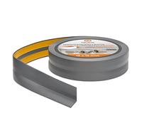 Quest Plinthe Souple Autoadhésive - 15 mm x 15 mm - Bande de finition en PVC pour cuisine, salle de bain - Bande d'étanchéité - Flexible, Etanche, Décorative (Gris foncé, 15m)