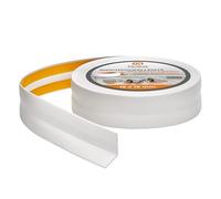 Quest Plinthe Souple Autoadhésive - 15 mm x 15 mm - Bande de finition en PVC pour cuisine, salle de bain - Bande d'étanchéité - Flexible, Etanche, Décorative (Gris clair, 10m)