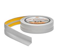 Quest Plinthe Souple Autoadhésive - 18 mm x 18 mm - Plinthe en PVC de finition pour cuisine, salle de bain - Flexible, Etanche, Décorative, Résistant aux UV - 25 mètres, Gris