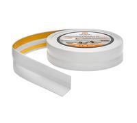 Quest Plinthe Souple Autoadhésive - 25 mm x 15 mm - Plinthe en PVC de finition pour cuisine, salle de bain - Flexible, Etanche, Décorative, Résistant aux UV - 15 mètres, Gris clair